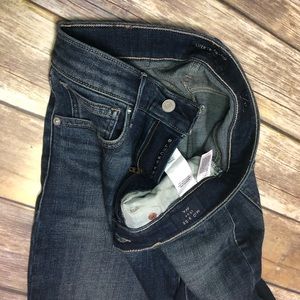 Lucky You, mid rise crop AVA blue distressed